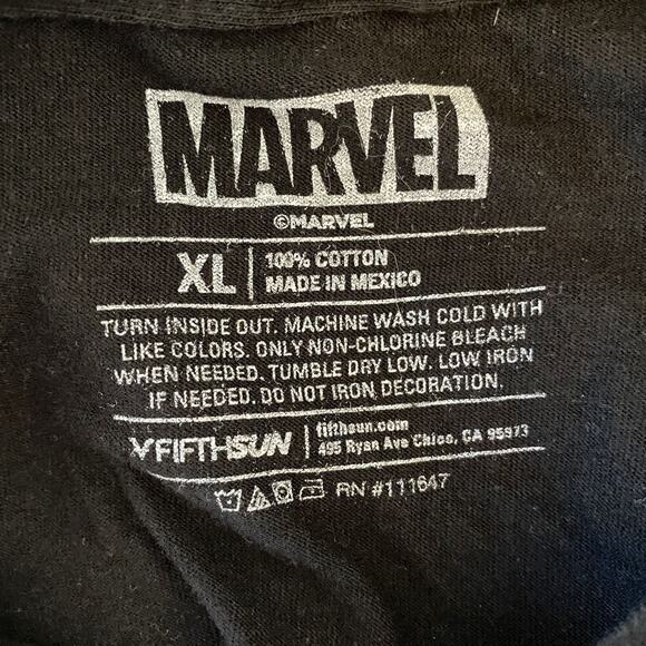 CAPTAIN MARVEL T- Shirt Size XL  Tie Dye Short Sleeve Graphic Movie Top - Picture 3 of 5